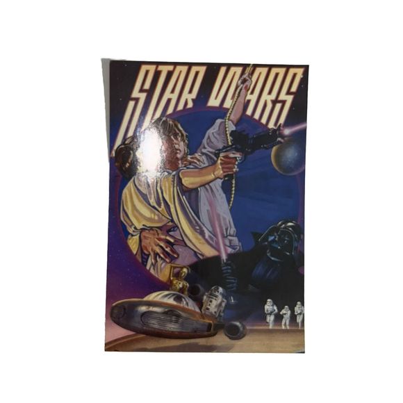 Vintage early 1990's Star Wars Classico San Francisco 8x10 postcard Luke Leia - Picture 2 of 3